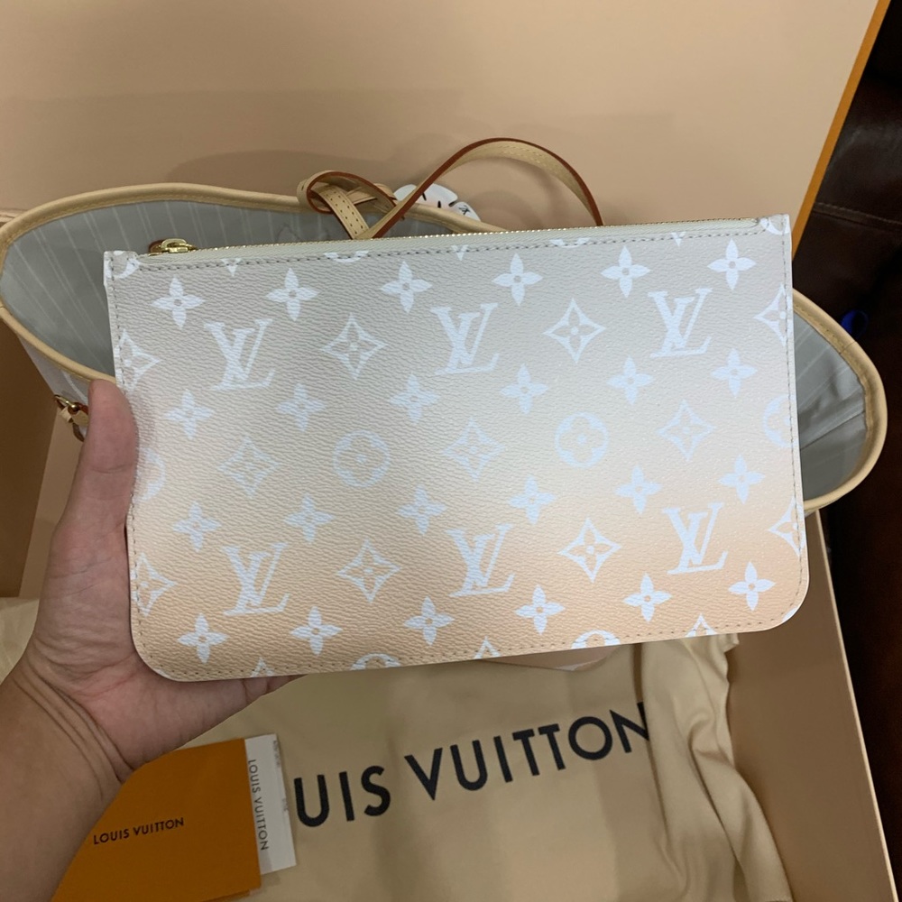 Louis Vuitton Monogram Ombre White to Peach Clutch